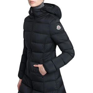 NEW, Moncler Womens Gie Down Longline Coat in Black Size 3 #DC439